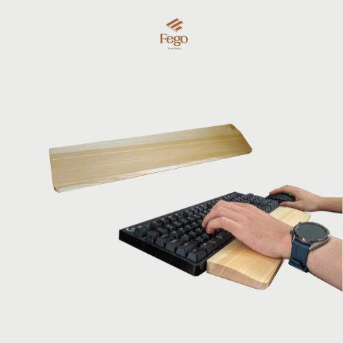 Kê lót tay bàn phím bằng gỗ tự nhiên chống trượt FEGO