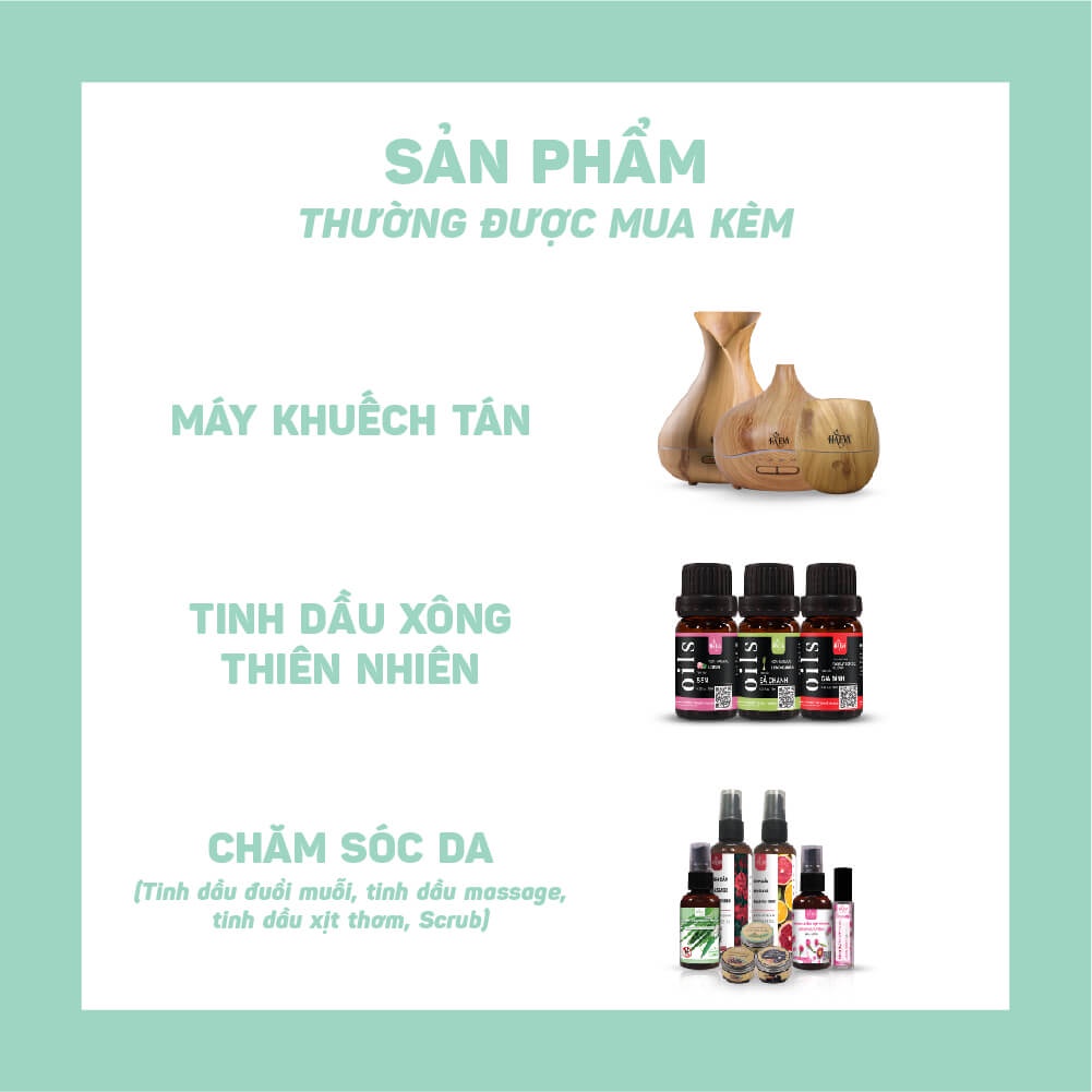 Tinh dầu xông Gió Haeva Cao Cấp, 100% Thiên Nhiên, giúp khử mùi, thanh lọc không khí, Chai 10ml/30m/100ml