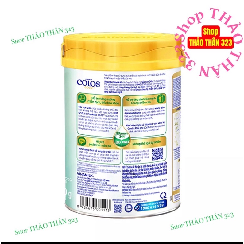 Sữa Non Vinamilk Colos Gold Bổ Sung Kháng Thể igG Từ Sữa Mẹ