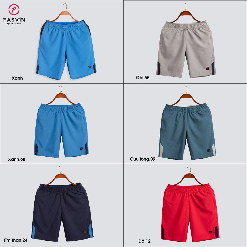 Quần Đùi Nam FASVIN Vải Gió Nhẹ Mát Hàng Nhà Máy Chất Lượng Cao Thể Thao Hay Mặc Nhà Q22508.SG