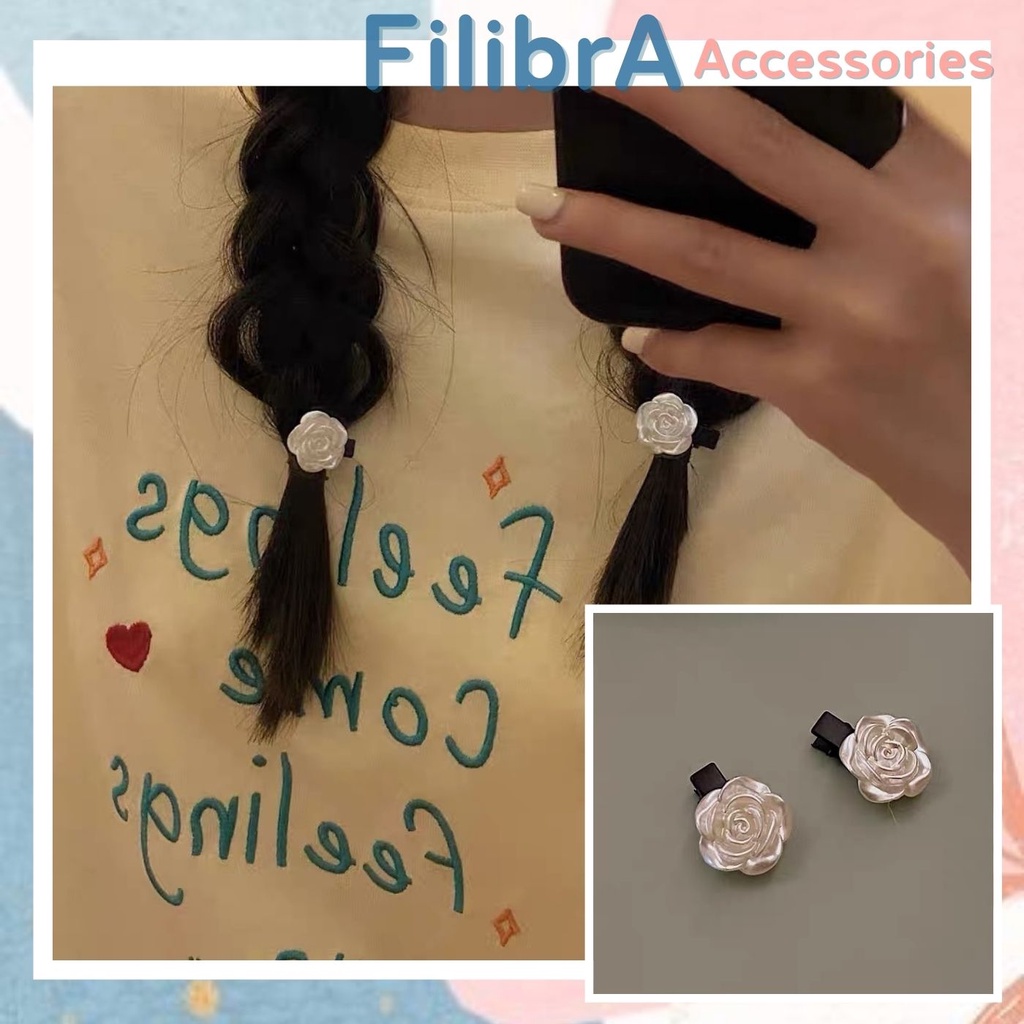 Kẹp tóc bé gái mini hoa trắng nhỏ xinh, phụ kiện tóc nữ CT020 - Filibra Accessories