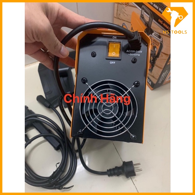 Máy hàn điện tử mini 130A Ingco ING-MMA1302 hàn que 1.6-3.2ly, máy hàn que gia đình giá rẻ
