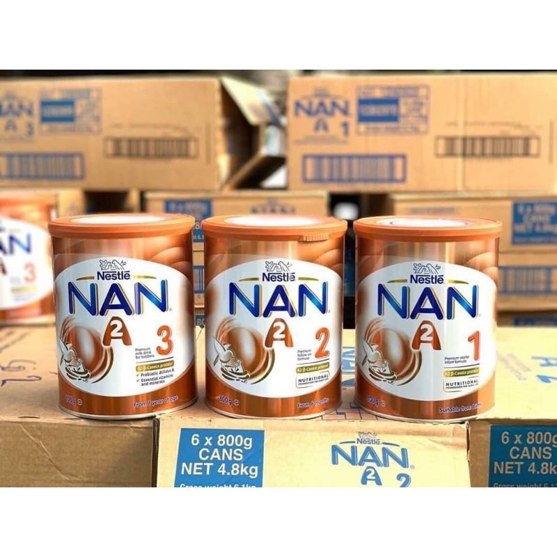 Sữa Nan a2 Úc đủ số hộp 800g