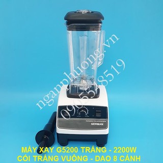 Máy xay sinh tố công nghiệp GERMAN-G5200 công suất 2200W, dao 8 lưỡi cao cấp
