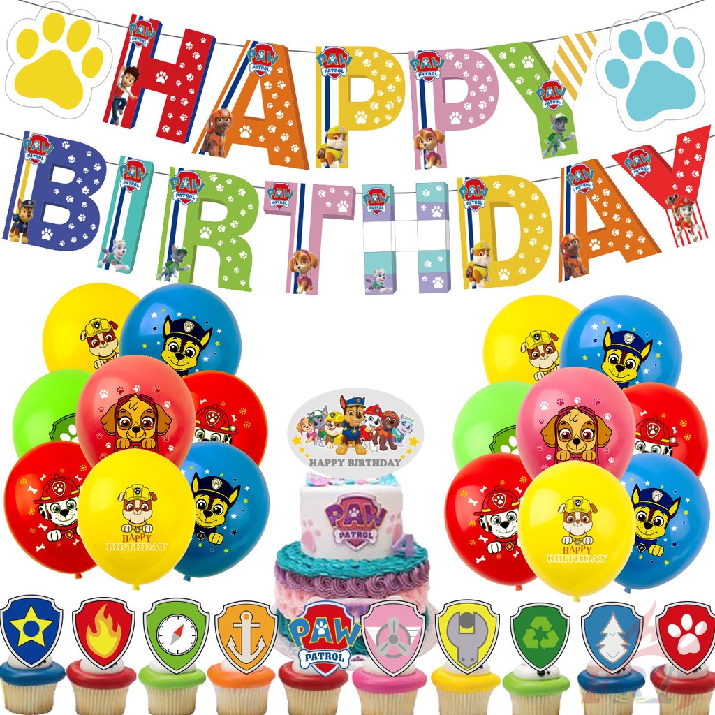 Bong bóng trang trí sinh nhật 12 inch seri paw patrol dễ thương