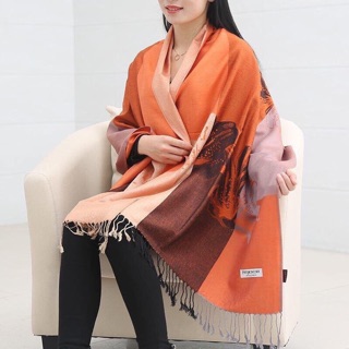 Khăn đũi choàng hoa ly pashmina