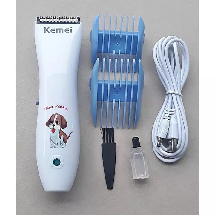 Tông đơ cắt lông chó mèo Kemei KM–1051, Máy cắt tỉa lông thú cưng,Tăng đơ cạo lông máy khỏe chạy êm tiếng ồn nhỏ