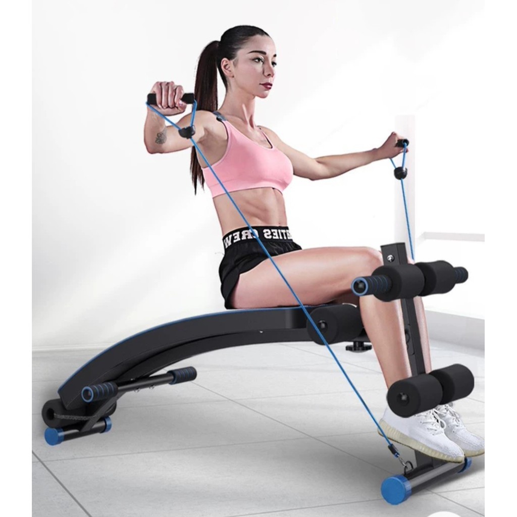 Ghế tập bụng - máy gập cơ bụng đa năng phòng gym dáng cong tập thể dục - lưng -hông