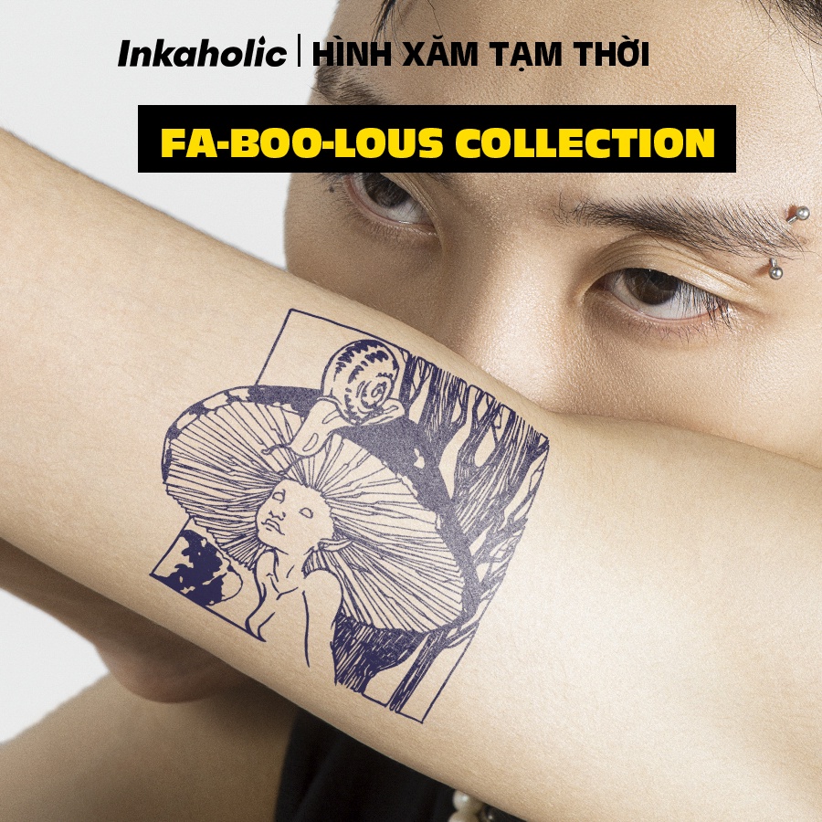 [Special Edition - BST Fa-BOO-LOUS] Inkaholic xăm tạm thời bản to, Y HỆT xăm thật trong 15 ngày, chống nước