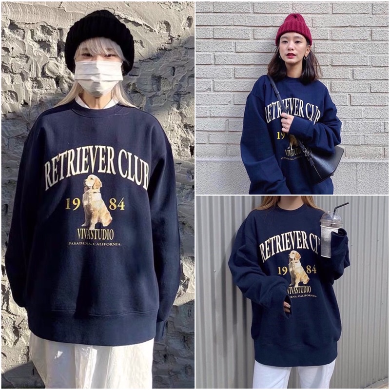 Áo Sweater 1984 from thụng tay bồng,Chất bo t siêu dày phong cách Ulzzang(ảnh thật)