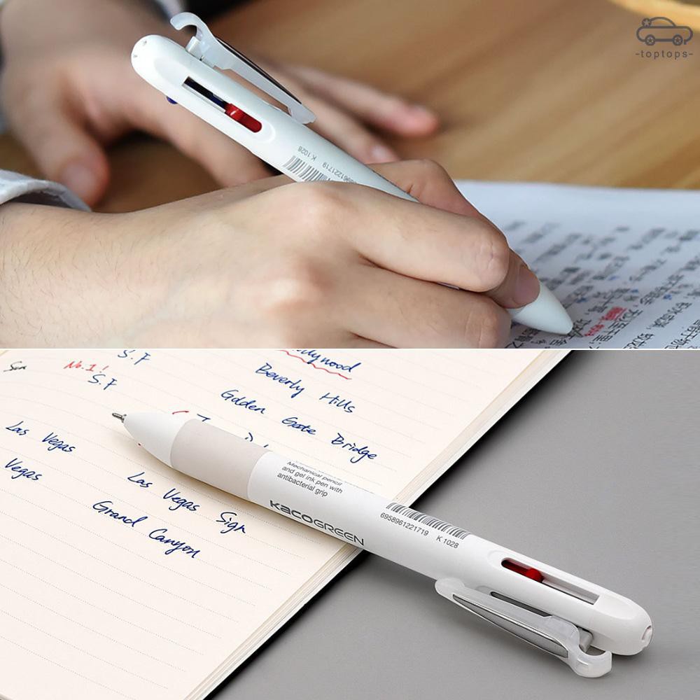 TOP Xiaomi KACO Signing Pen 4 In 1 Multifunction Gel Pen 0.5mm Lead Black Blue Red Ink Pencil Sign Pens Office School St