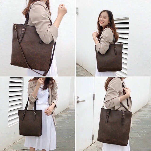 ❤️ GIÁ SỈ ❤️ Túi xách công sở nữ loại TOTE DA đeo vai kẹp nách ĐỰNG VỪA A4 laptop