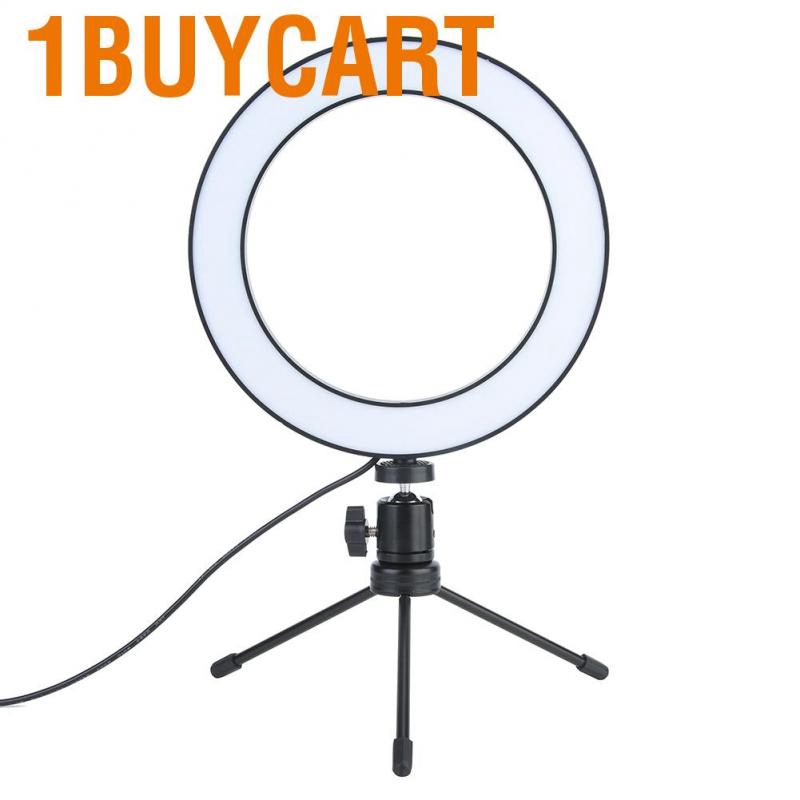 Đèn LED quay studio dạng hình tròn 8inch có thể điều chỉnh độ sáng