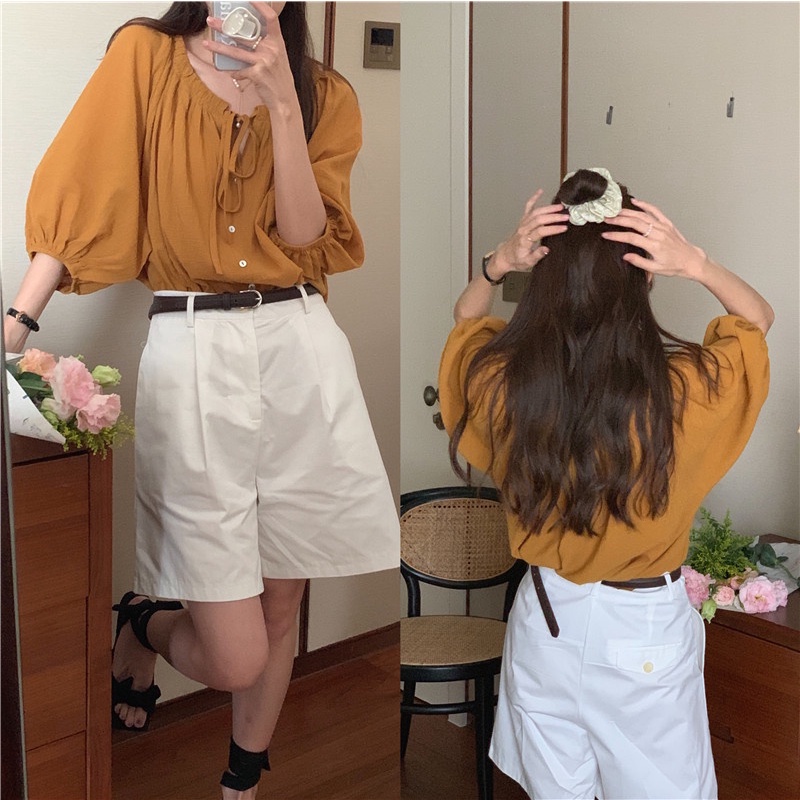 Áo Chống Nắng Xếp Ly Dáng Rộng Phong Cách Hàn Quốc 533 Có 4 Màu