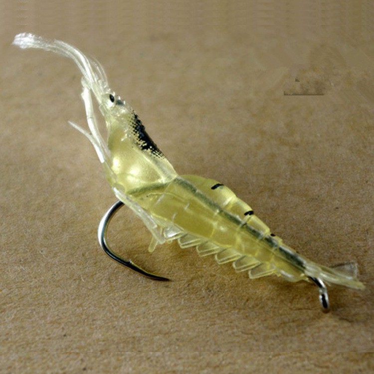 Mồi Câu Cá Giả Tôm Mềm (bộ 10 con) có kèm lưỡi câu siêu nhạy MG-6
