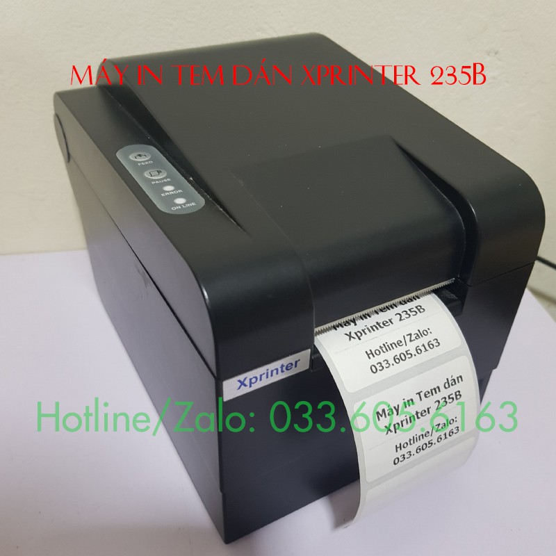 Máy in mã vạch, in tem trà chanh giá rẻ Xprinter 235B