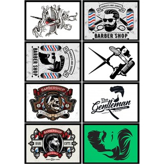 Sticker Trang Trí tiệm cắt tóc 100 tấm