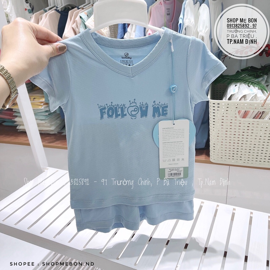 [BU]Bộ cộc tay cài vai ngắn tay cổ tim Kyomi Look Me.(6-9m đến 3-4y)