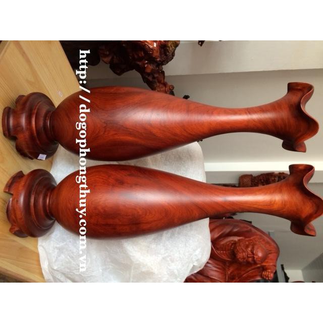 Mỹ Nghệ Bắc Ninh  Cặp Lục bình gỗ hương cao 40cm