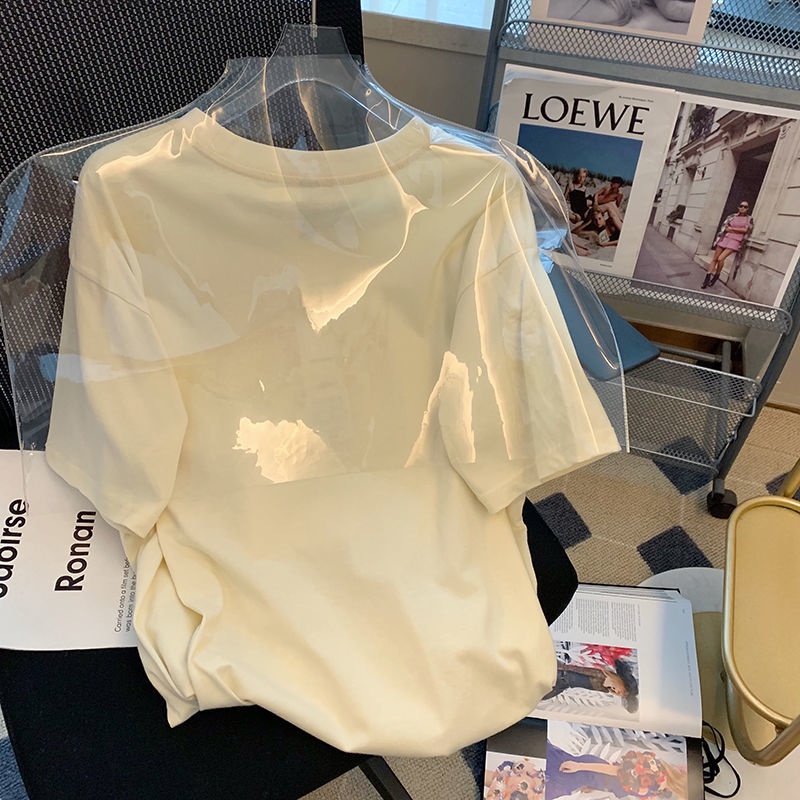 Áo Thun Tay Ngắn In Họa Tiết Hoạt Hình graffiti Phong Cách Đường Phố Cổ Điển Dễ Phối Đồ Thời Trang Mùa Hè Cho Nữ