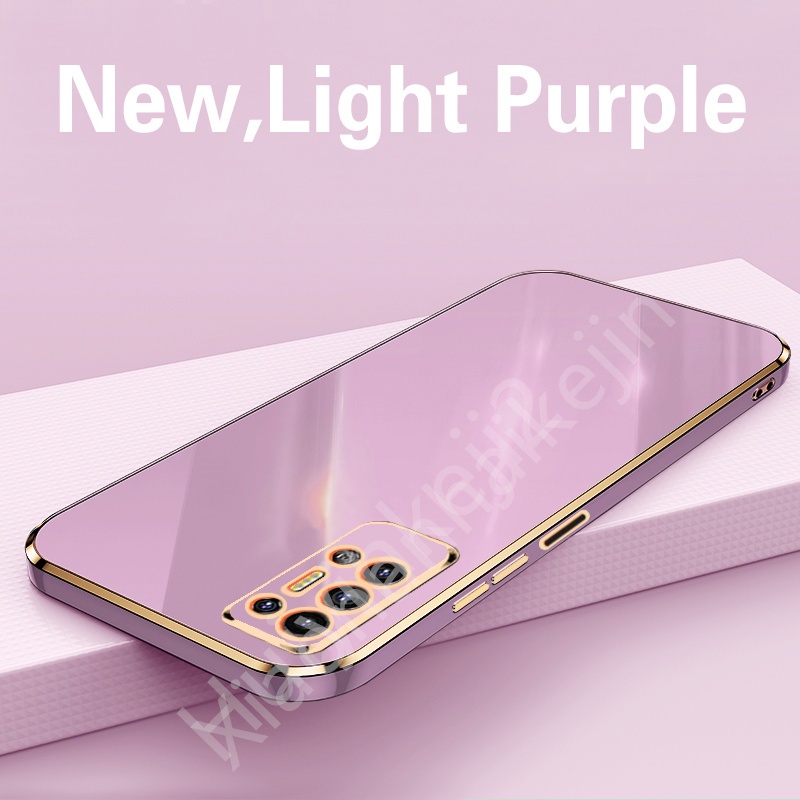 Ốp Điện Thoại 2 Trong 1 Mạ Vàng Với Kính Cường Lực Cho Tecno Pova