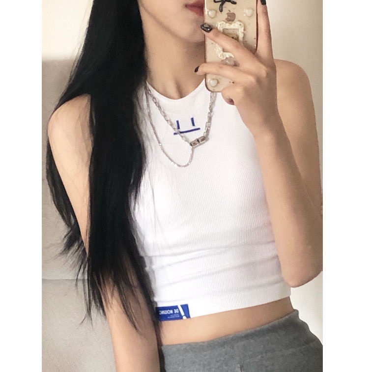 ⊙♛Áo Thun Thể Thao Không Tay Dáng Ôm Thời Trang Mùa Hè Hàng Mới Dành Cho Bạn Nữ