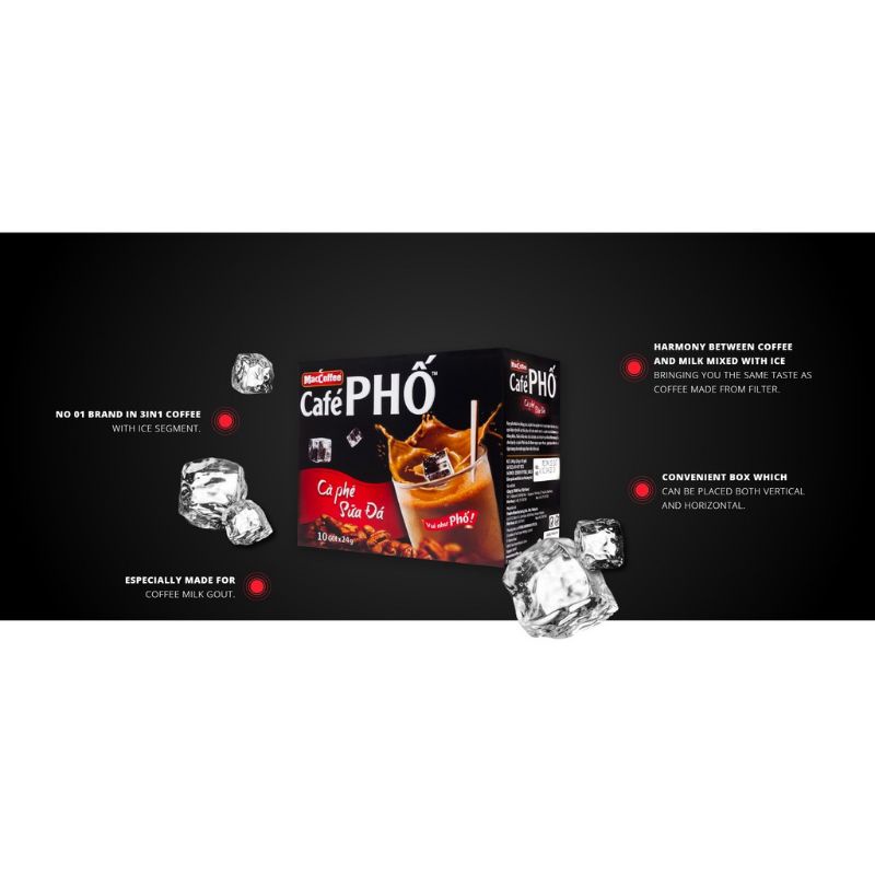 Cà Phê Sữa Đá Café Phố Maccoffee (10 Gói x 24G/ Hộp)