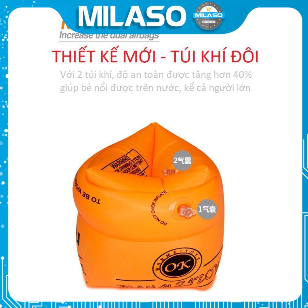 Phao Bơi Cho Bé 3 - 6 Tuổi Tập Bơi MILASO Đeo Cánh Tay An Toàn SS-001127