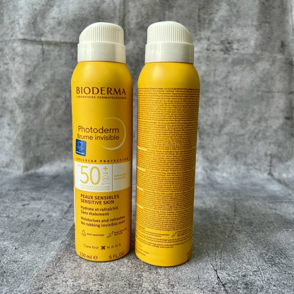 ( Mẫu mới 2022) Xịt chống nắng Bioderma Photoderm Brume Invisible SPF 50+ 150ML