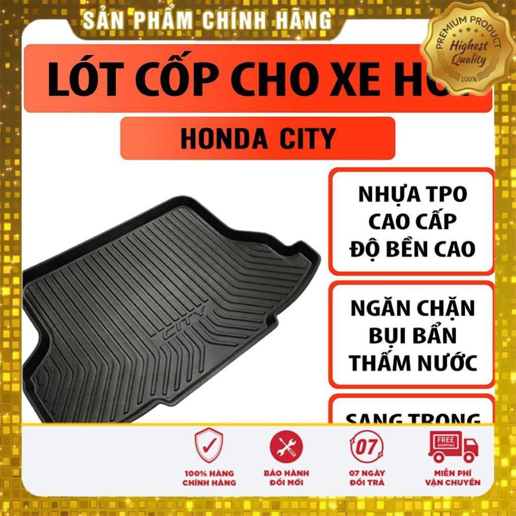 FREE SHIP- Lót cốp xe HONDA CITY 2015-2019 nhựa dẻo đàn hồi,chống nước,không mùi,dễ vệ sinh