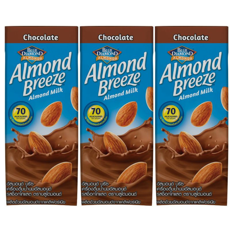 Sữa hạt hạnh nhân ALMOND BREEZE CHOCOLATE (lốc 3 hộp 180ml)