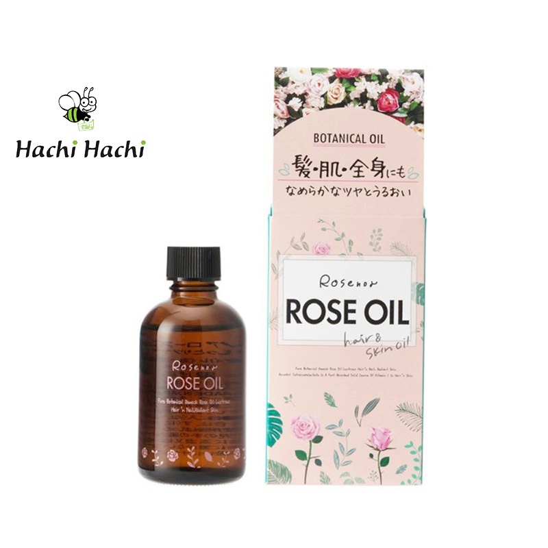 Tinh dầu hoa hồng Rosenoa (Kurobara) dưỡng ẩm da và tóc 60ml - Hachi Hachi Japan Shop