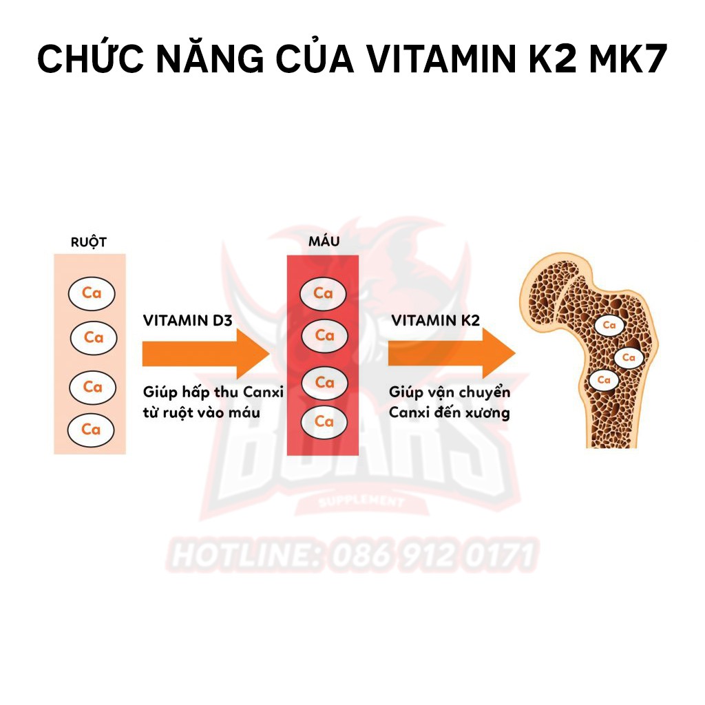 OSTROVIT K2 MK7 NATTO- Viên Bổ Sung Vitamin K2 200mg Giúp Săn Chắc Xương Khớp, Tổng Hợp Canxi hiệu quả (90 VIÊN)