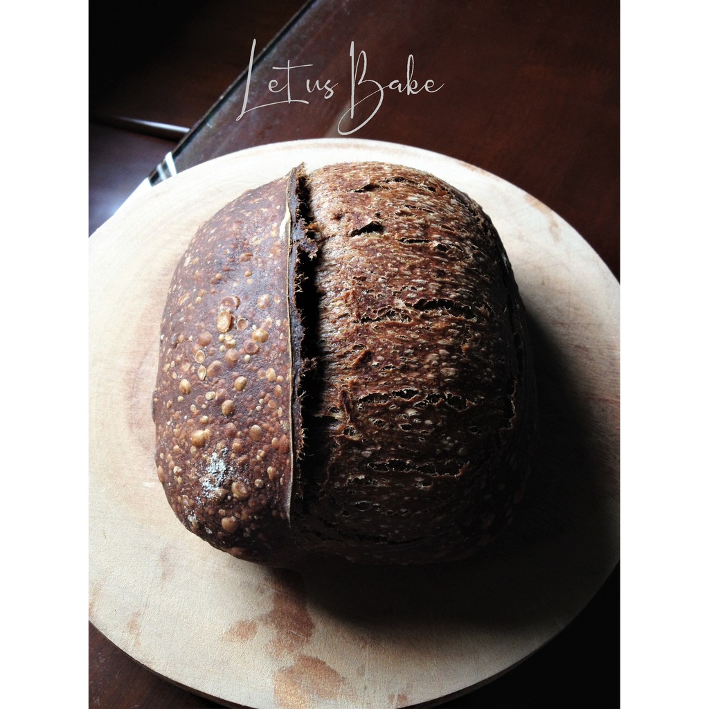 (SHIP TỈNH) Cocoa Sourdough Bread 350g - Bánh Mì Chocolate Men Tự Nhiên Men Chua KHÔNG NGỌT