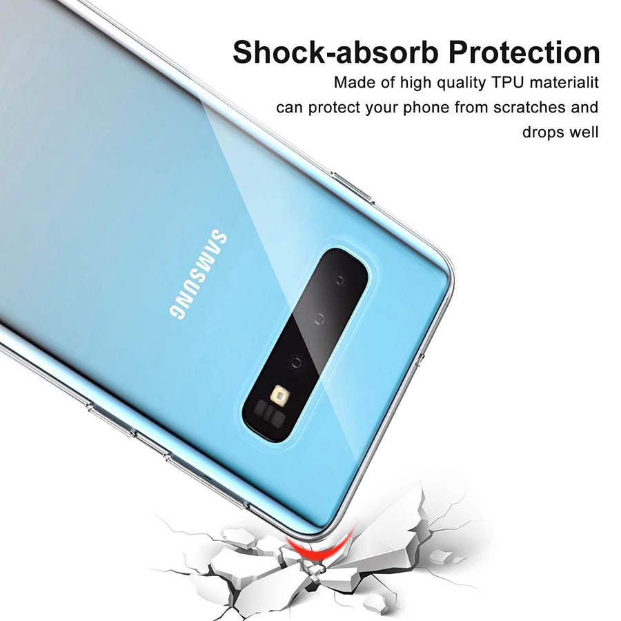 cho Samsung Galaxy S10/S10 Plus/S10 Lite Ốp điện thoại silicone TPU mềm mỏng trong suốt | BigBuy360 - bigbuy360.vn