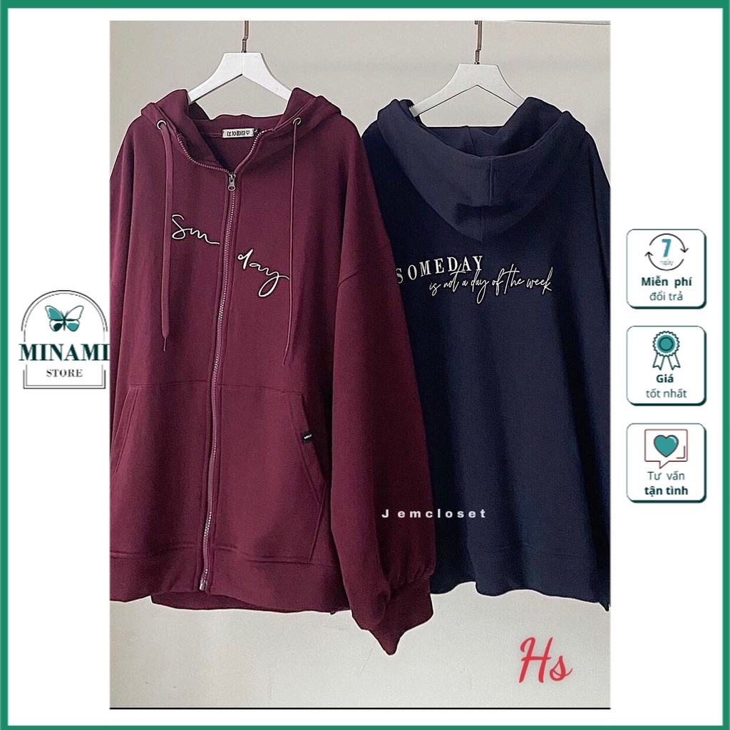 (Ảnh thật và Video) Áo Khoác Nỉ In Chữ Someday Kiểu Dáng Hàn Quốc Mã 467 UNI STORE Mẫu Mới Năm 2021