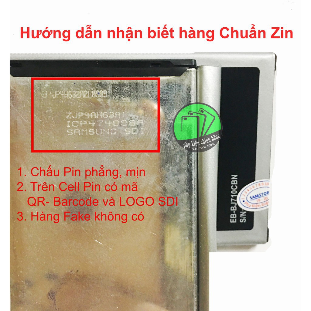 Pin SAMSUNG J7 2016 (J710CBE) Chính hãng 3300mAh, Nguyên SEAL - Đúng Chất Lượng BH 2 năm