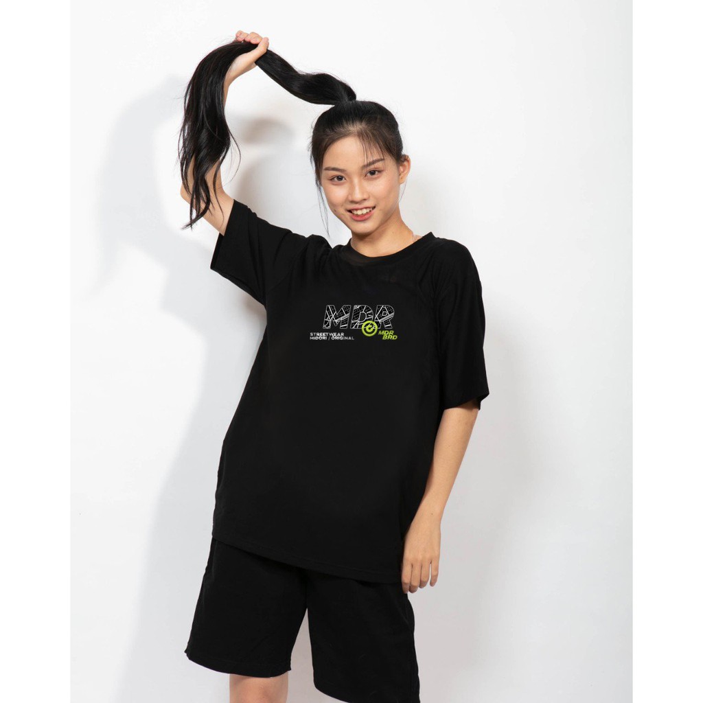 Áo phông tay lỡ form rộng Unisex giá rẻ nam nữ - MDR Gạch - Midori