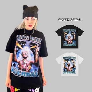 Áo thun vintage lil uzi vert v2 tay lỡ unisex - đen/trắng cổ tròn | blackwork