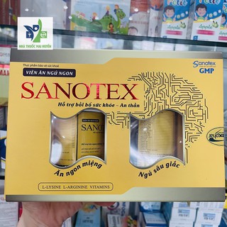 Viên ăn ngủ ngon sanotex - hỗ trợ an thần, ăn ngon miệng, ngủ sâu giấc hộp 60 viên