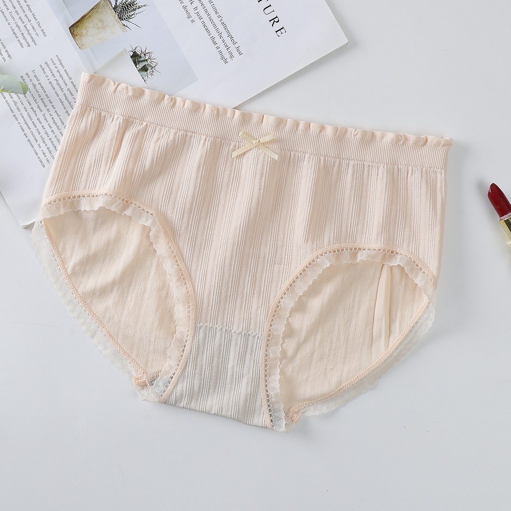  Quần lót nữ cotton gân tăm mềm mại kháng khuẩn siêu có giãn | BigBuy360 - bigbuy360.vn