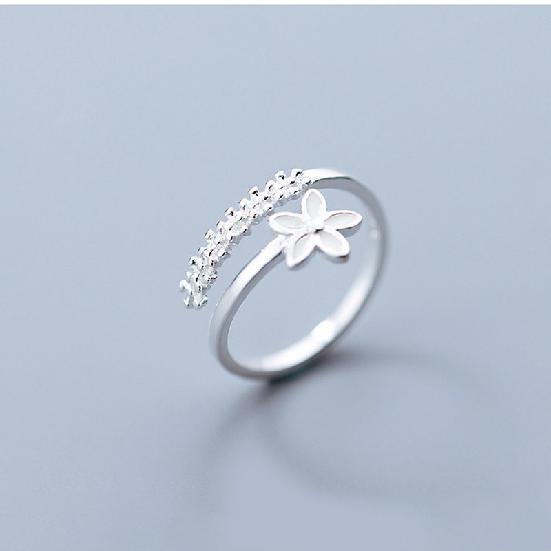 Nhẫn hở hình hoa đơn giản thời trang cho nữ