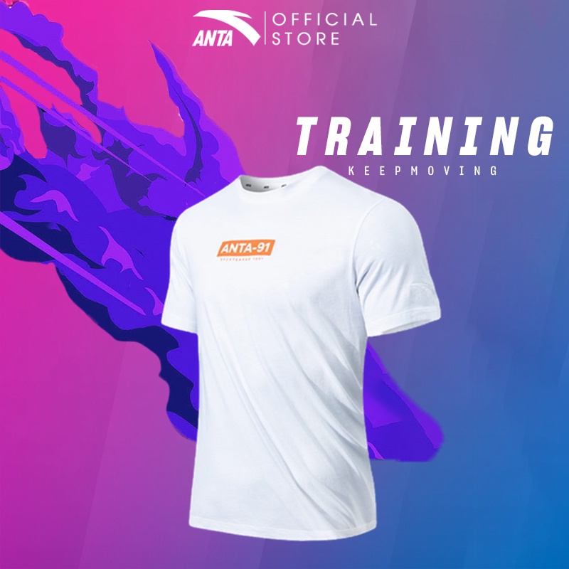Áo thun thể thao nam Cross-traning A-COOL Cotton Anta 852127132-1