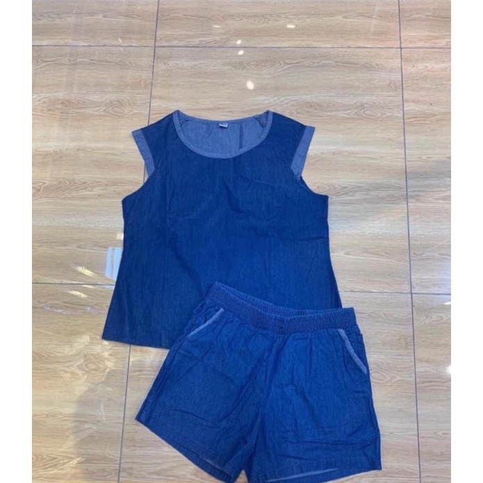 Set bộ đùi jean giấy vnxk sát nách