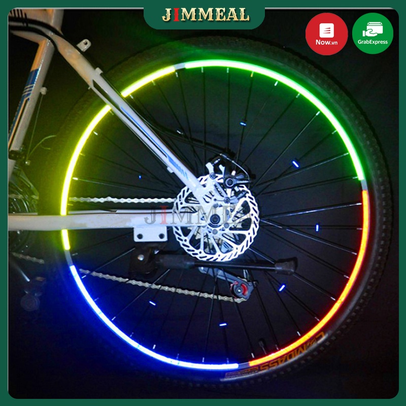 Bộ 6 Miếng Dán Phản Quang, Dạ Quang Dán Vành,Trang Trí Xe Đạp, Xe Máy (Mầu Ngẫu Nhiên)