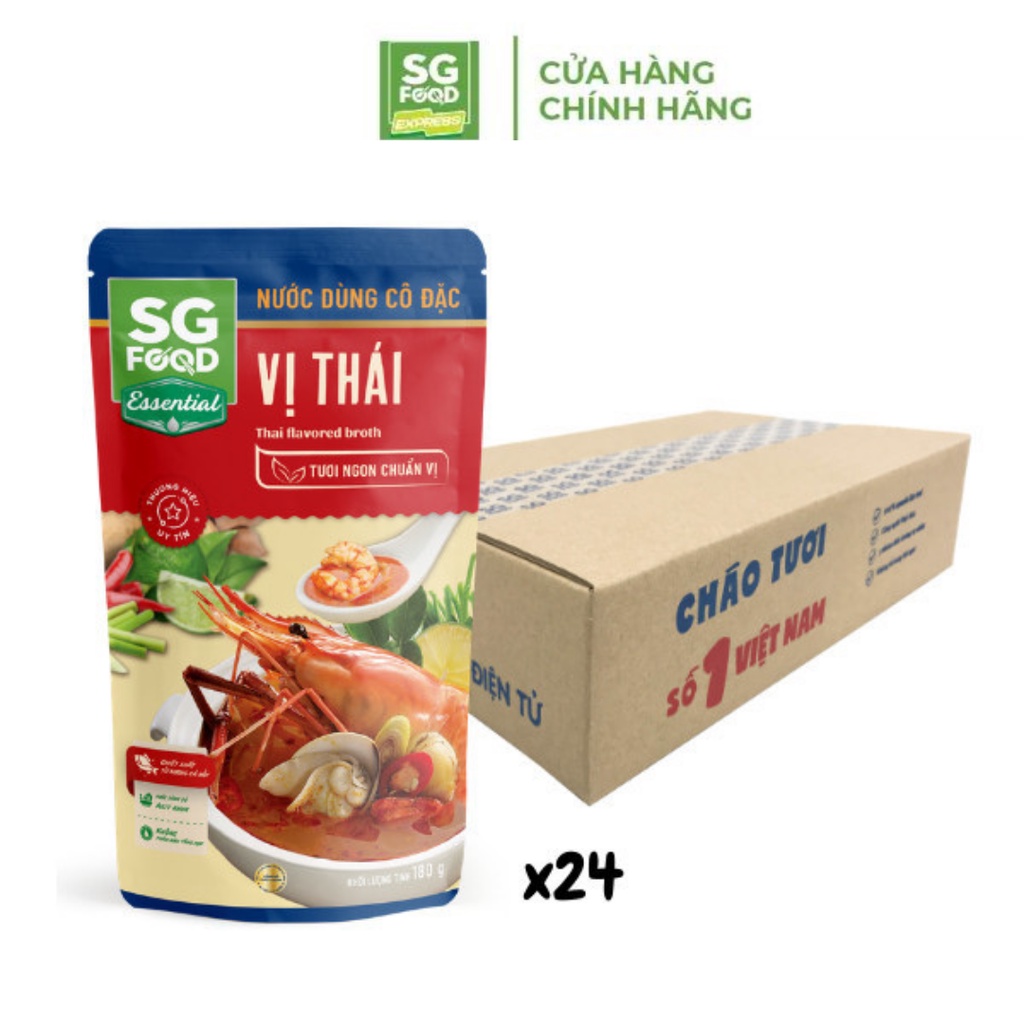 Thùng Nước dùng cô đặc Sài Gòn Food vị Thái 150g x 24 gói