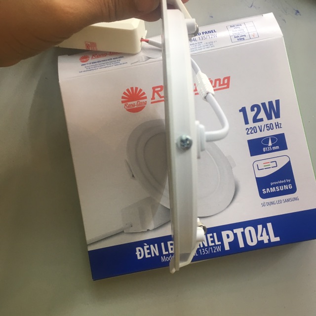 Đèn led âm trần siêu mỏng 12w rạng đông. ( panenl.pt04l)