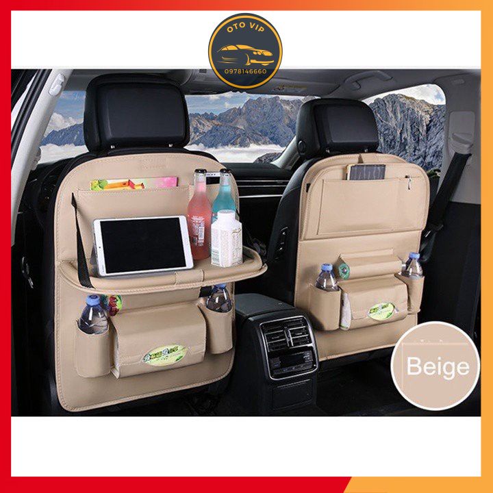 Túi treo đồ sau ghế xe ô tô có bàn ăn- đựng giấy, chai nước,... hàng xưởng sản xuất loại 1