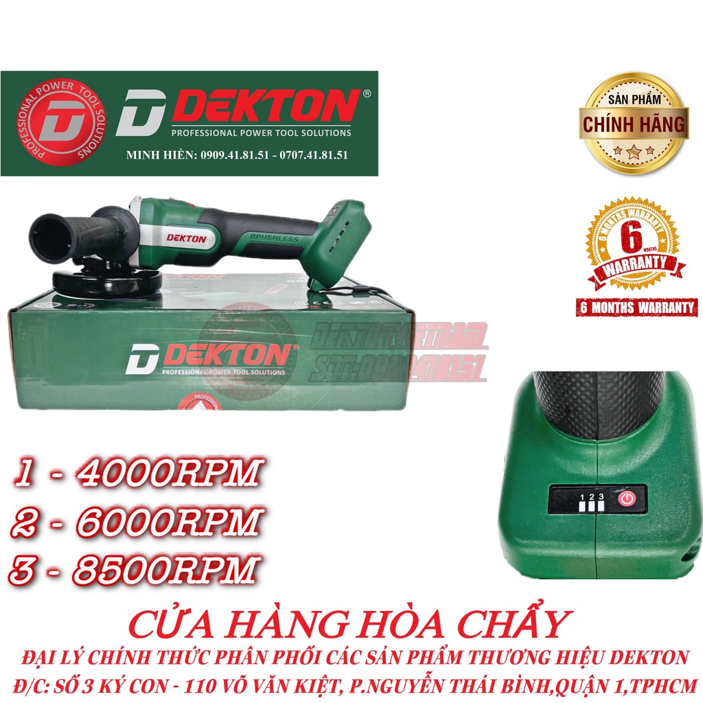 Máy Mài Dùng Pin / Công Tắc Trượt / Dekton M21- AG100S /Chân Pin Phổ Thông MKT