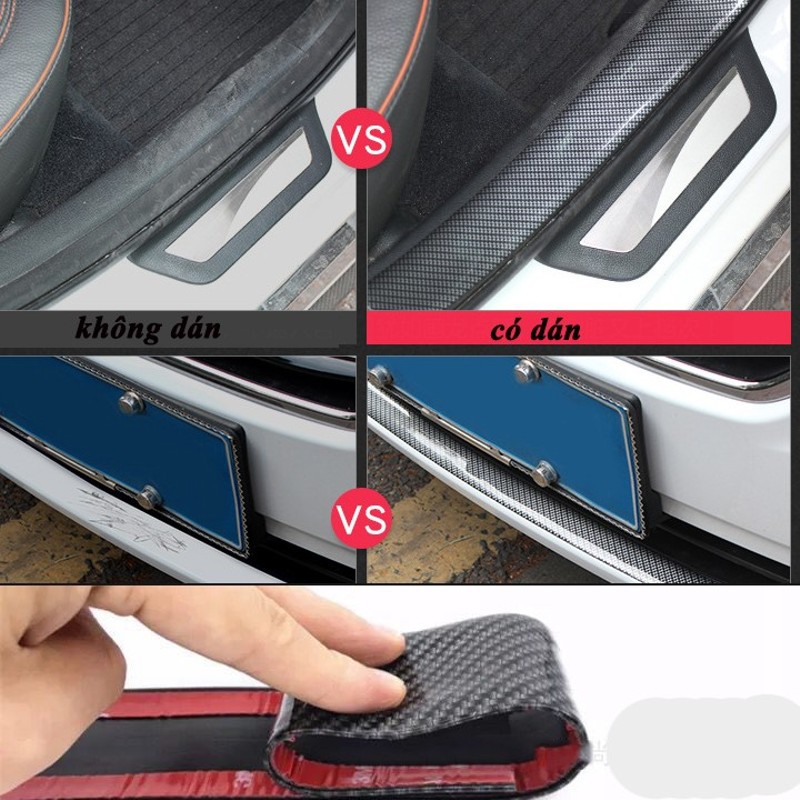 Nẹp carbon dán bậc cửa 💥5D CAO CẤP💥 Nẹp carbon siêu dính chống trầy xước bảo vệ xe hơi, ô tô | BigBuy360 - bigbuy360.vn